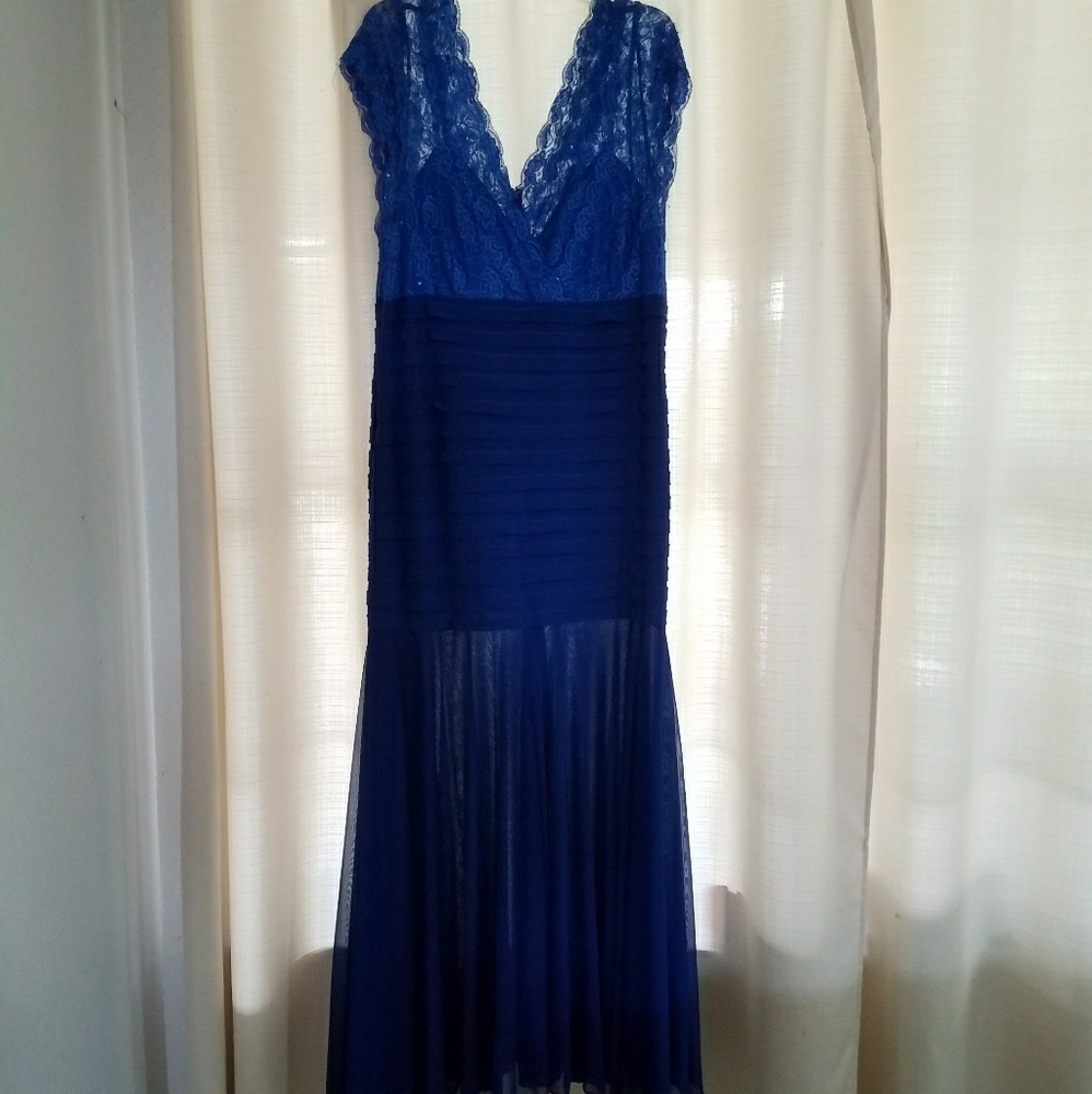 Plus Size Blue Formal Dress